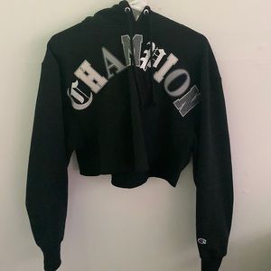 NWOT Fleece Champion crop hoodie and jogger SET